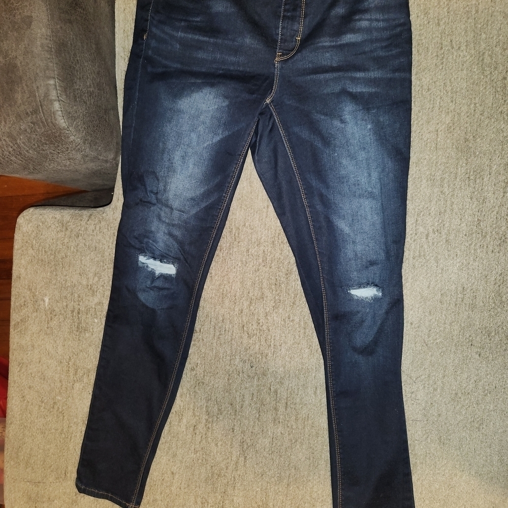 White House Black Market Navy Skinny Jeans Size 6